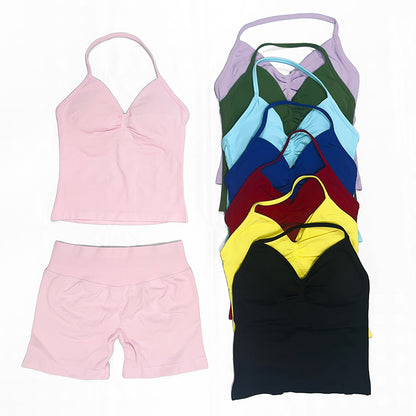 Impact Longline Strappy Top & Short 2 Pieces Set